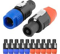 Xiatiaosann connecteur pour Speakon NL4FC Adaptateur de câble audio pour haut-parleur, prise mâle 4 pôles DIY Fil Vis Twist Lock Head pour Neutrik pour Speakon, 12 pcs