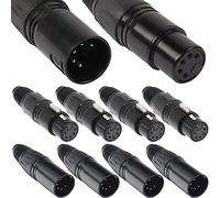 Xiatiaosann Connecteurs XLR femelles 5 broches et connecteurs males XLR 5 broches, connecteur XLR male femelle 5 broches connecteur microphone micro audio (lot de 8) Pas un Chargeur Rapide