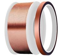 Xiatiaosann Fil magnétique 22AWG, Fil de cuivre émaillé 0.6mm x 50m 0.05mm isolé 155℃ fil de bobinage résistant à la haute température pour moteurs/transformateurs, avec 10mm ruban haute température