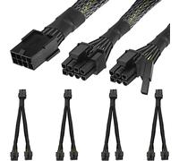 Xiatiaosann Lot de 4 répartiteurs GPU VGA 8 broches PCIE vers double câble d'alimentation 8 broches (6 + 2) carte graphique PCI Express, 8 broches femelle vers 2 x 8 broches mâles, 23 cm
