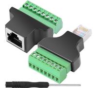 Xiatiaosann RJ45 Femelle Mâle à 8 Broches Connecteur Bornier Vis Cat7 Cat6 Cat5 Cat5e Ethernet LAN Adaptateur CCTV Dvr Numérique, Coupleur Jack 8P8C RJ45