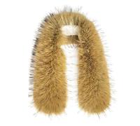 xiatty Col en fausse fourrure pour femme - Garniture pour capuche de remplacement pour manteau d'hiver, parka, vestes unisexes comme de la vraie fourrure, douce et moelleuse, nature, 29.5"/75CM