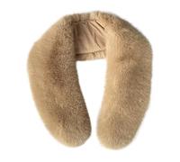 xiatty Écharpe châle en fausse fourrure pour femme pour l'hiver, cache-cou, écharpe enveloppante comme col en fourrure véritable, taille XL, marron, Large
