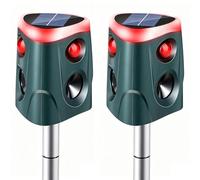 XIAXIA 2X Repulsif Chat Ultrason - Répulsif Chat,Étanche IP55, Réglable pour Repousser Les Chats errants/Pigeons/Cerfs et Autres Animaux