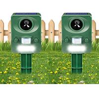 XIAXIA 2X Repulsif Chat Ultrason,Répulsif Chat,Étanche IP65, Réglable pour Repousser Les Chats errants, Pigeons, Cerfs et Autres Animaux