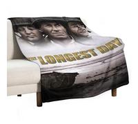 XIAYIMAO Couverture polaire douce et pelucheuse en flanelle légère pour toutes les saisons, 127 x 152,4 cm, affiche de film The Longest Day Classic War (6), 300 g/m²