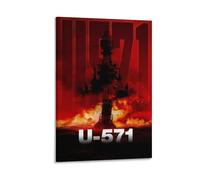 XIAYIMAO U-571 Poster de film de guerre classique (7) - Impression sur toile - Décoration murale moderne - 60 x 90 cm