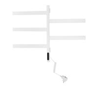 XIAYUHE Radiateur sèche-serviettes électrique rotatif, 120 W, avec rotation à 180°, 5 barres, longueur de chaque barre 41,8 cm, avec minuterie
