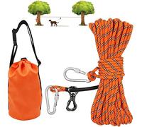 XiaZ Câble d'attache pour Chien pour Camping, système de Chariot Portable de 15,2 m pour Chiens jusqu'à 90,7 kg, Laisse pour Chien, Cour, Camping, Parcs, événements en Plein air, Installation en 5