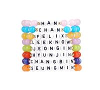 XIAZHDZ Ensemble de bracelets Stray - Bijoux KPOP SKZ pour filles et femmes | 8 bracelets de perles multicolores aux couleurs de l'arc-en-ciel | Stray Merch cadeau