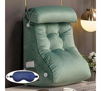 XIBANY Coussin de Lecture pour lit ou canapé,Coussin de Dossier Réglable,Oreiller Triangulaire,Ergonomique Coussin de Canapé,Coussin Support Lombaire pour Lecture Relaxante