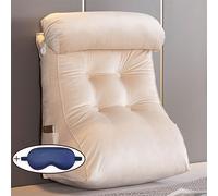 XIBANY Coussin de Lecture pour lit ou canapé,Coussin de Dossier Réglable,Oreiller Triangulaire,Ergonomique Coussin de Canapé,Coussin Support Lombaire pour Lecture Relaxante