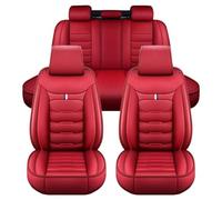 XIBANY Housses de Siège Auto pour Jeep Renegade Desert Hawk(BU)/Frostbite(BU)/Latitude(BU), Ensemble Complet 5 Places, Cuir PU Imperméable, Protection de Siège Respirant Anti-Rayures,F Red