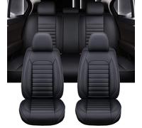 XIBANY Housses de Siège de Voiture pour Mercedes Benz C220 2000 2001 2002 2003 2004 2005-2023, Voiture Cuir Couvre Sieges pour Avant et Arrière Confortable Antidérapant Imperméable,D Black