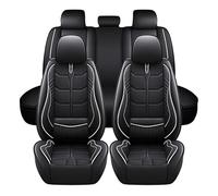 XIBANY Housses Siege Voiture pour Audi Q3 S Line/Q3 Quattro/Q3 Sportback/Q5/Q5, Ensemble Complet Cuir PU Elegant, Couvre Siege Auto Confort Protection Interieur Durable,C Black White