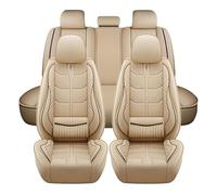 XIBANY Housses Siege Voiture pour Citroen C3 Picasso 5-Seat 2008-2017, Ensemble Complet Couvre Siege Auto Cuir PU Elegant, Confort Protection Interieur Durable,E Beige