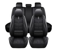 XIBANY Housses Siege Voiture pour Fiat 500 500L 500X 500S 500e 500 Type 330/332 2012-2025, Ensemble Complet Cuir PU Elegant, Couvre Siege Auto Confort Protection Interieur Durable,B Black