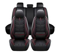 XIBANY Housses Siege Voiture pour Hyundai i30 N Line 5-Seat 2018-2026, Ensemble Complet Cuir PU Elegant, Couvre Siege Auto Confort Protection Interieur Durable,A Black Red