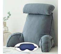 XIBANY Oreiller De Lecture avec Accoudoirs,Coussin De Lecture pour Lit,Oreillers De Soutien Dorsal,Coussin Support Lombaire,pour Travailler,Lire,et Jouer