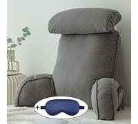 XIBANY Oreiller De Lecture avec Accoudoirs,Coussin De Lecture pour Lit,Oreillers De Soutien Dorsal,Coussin Support Lombaire,pour Travailler,Lire,et Jouer