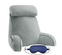 XIBANY Oreiller De Lecture avec Accoudoirs,Oreiller Lombaire,Coussin De Lecture pour Lit,Oreillers De Soutien Dorsal,Lavable Amovible,Vous soutient en lisant et en regardant la télévision