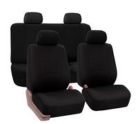 XIBANY Voiture Ensembles de Housses Siège pour Ford Fiesta MK6 2002 2003 2004 2005 2006 2007 2008, Auto Sieges Housse de Protection Avant Arrière Confortables Couvre Sieges Voiture,B Black