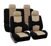 XIBANY Voiture Ensembles de Housses Siège pour Mini Cooper R56 2006-2014, Auto Sieges Housse de Protection Avant Arrière Confortables Couvre Sieges Voiture,D Beige