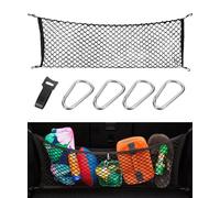 Xibao Filet Coffre Voiture,Universel Coffre de Voiture Filet à Bagages Extensible avec 4 Crochets,Bord élastique Maintient Les Charges Plus Fermement,Convient aux Voitures,Jeeps et Camions (125x40cm)