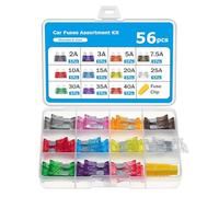 Xibao Fusible Voiture,2A 3A 5A 7.5A 10A 15A 20A 25A 30A 35A 40A Fusible de Sécurité de Voiture,Fusibles Standard pour Auto,Convient aux Voitures, Camions,SUV,VTT,UTV,Camping-cars et Motos (56Pcs)