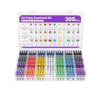 Xibao Fusible Voiture,2A 3A 5A 7.5A 10A 15A 20A 25A 30A 35A 40A Fusible de Sécurité de Voiture,Fusibles Standard pour Auto,Convient aux Voitures, Camions,SUV,VTT,UTV,Camping-cars et Motos (300Pcs)
