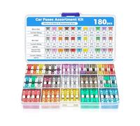 Xibao Fusible Voiture,2A 3A 5A 7.5A 10A 15A 20A 25A 30A 35A 40A Fusible de Sécurité de Voiture,Fusibles Standard pour Auto,Convient aux Voitures, Camions,SUV,VTT,UTV,Camping-cars et Motos (180Pcs)