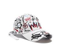 XibeiTrade Casquette de baseball graffiti mode personnalité hiphop tendance de rue, blanc b, M