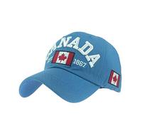XibeiTrade Casquette de baseball unisexe en coton drapeau du Canada Feuille d'érable brodé hommes femmes chapeau de papa réglable, bleu ciel, Medium