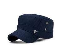 XibeiTrade Casquette de baseball vintage pour cadet militaire avec dessus plat pour sports de plein air, bleu, taille unique-M
