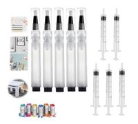 XIBHDN Fillable Touch up Paint Pen Brush, Paint Pen for Wall Touch Up,Paint Pen Brush, Refillable Paint Brush Pens for Walls, Furniture, Kitchen Cabinet, Wood, Floor, Window (5pcs)