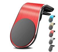 XIBHDN Mobile Phone Navigation Magnetic Bracket,L Type 360° Rotatable Car Phone Mount,Universal Car Cellphone Holder Strong Magnet Mount for Any Smartphone (Red, One Size)