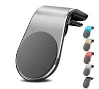 XIBHDN Mobile Phone Navigation Magnetic Bracket,L Type 360° Rotatable Car Phone Mount,Universal Car Cellphone Holder Strong Magnet Mount for Any Smartphone (Silver, One Size)