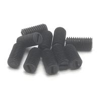 XIBIO 100pcs M3/4/5/6/8 vis sans tête à Fente en Plastique en Nylon Noir (Color : Black, Size : M8 x 10)