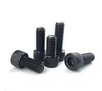 XIBIO 4/5 pièces M7 vis Allen vis à Six pans Creux Boulon écrous de Blocage boulons hexagonaux 10-50mm Longueur Noir(M7 x 50mm (4Pcs))