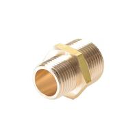 XIBIO Raccord de Mamelon Hexagonal de Tuyau en Laiton 1PC 1/8quot; 1/4" 3/8" 1/2" 3/4" 1" Connecteur de coupleur d'adaptateur Rapide de Fil mâle de BSP for Le gaz de pétrole de l'eau(1l8 to 1l8)