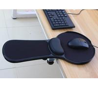 Xichen® Repose-poignet et avant bras ergonomique réglable pour bureau et chaise, tapis de souris noir
