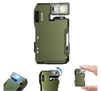 XiChiu Lampe de poche EDC rechargeable G5 - 400 lumens - Double source de lumière - Étanche - Petit porte-clés magnétique - Pour extérieur, camping et situations d'urgence - Vert