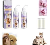 XiChiu Nettoyeur d'oreille pour animaux de compagnie - Traitement des infections pour chiens et chats, solution de nettoyage des oreilles d'animaux de compagnie, nettoyant de cire d'oreille de chat