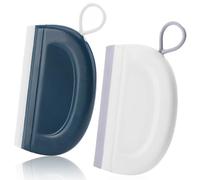 Xiciki 2Pcs Mini Raclette à Verre, Mini Raclettes de Douche, Petites Raclettes pour Portes de Douche, Essuie-Glace de Douche, Multi-Usage Raclette de Douche pour Fenêtre de Salle de Bain, Cuisine