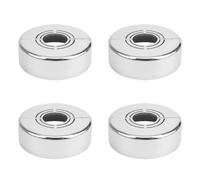 Xiciki 4Pcs Rosace Douche, Rosace Mitigeur Douche 3 Tailles en 1, Cache Tuyau Radiateur Ajustable, Rosaces de Douche Décoratives pour Robinets, Tuyaux, Conduites D'eau, Radiateurs - Argent