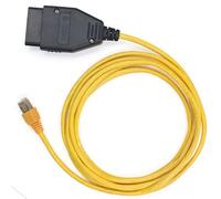 Xiciki Câble de Diagnostic Voiture ENET OBD2 pour BMW Câble ISTA ENET Compatible avec Série F, Nouvelle Série 1, 3, 5, 7, GT, X3 Outil de Codage E-SYS ICOM avec Connecteur RJ45