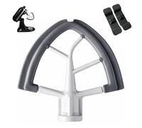 Xiciki Flex Edge Mailloche pour KitchenAid 4.5-5QT Batteur plat de qualité alimentaire avec bords en silicone et 2 supports de câbles, passe au lave-vaisselle