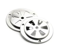 Xiciki Lot de 2 grilles d'aération verrouillables de 94 mm - Rosaces d'aération en acier inoxydable - Ouverture d'aération ronde - Verrouillable - Pour four, armoire sèche, abri d'appareils, intérieur