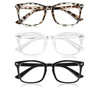 Xiciki Lot de 3 lunettes de lumière bleue pour femme, lunettes de blocage de la lumière bleue, anti-fatigue oculaire et anti-reflets UV, écran d'ordinateur, jeux, télévision, fausses lunettes pour