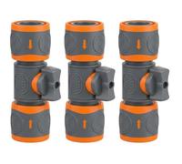 Xiciki Lot de 3 raccords avec valve de régulation, connecteur de tuyau d'arrosage avec vanne de régulation avec robinet d'arrêt pour réguler, arrêt du débit d'eau pour rallonger le tuyau